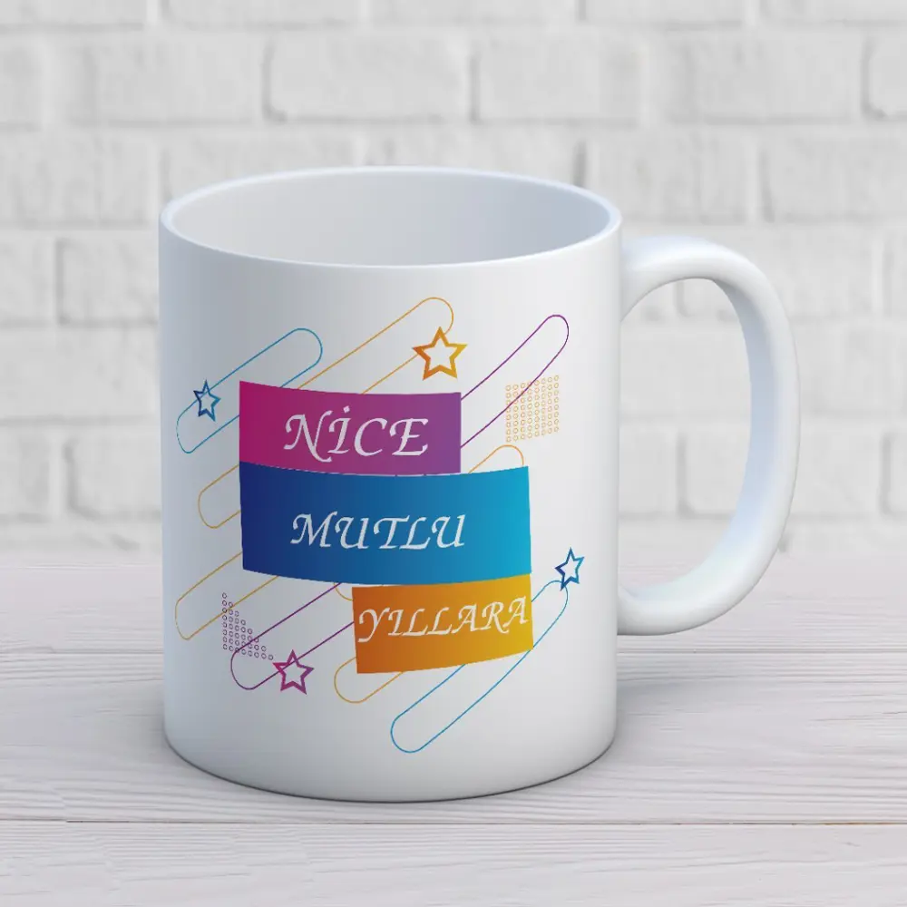 Nice Mutlu Yıllara Yazılı Yılbaşına Özel Hediyelik Kupa Bardak Nice Mutlu Yıllara Yazılı Yılbaşına Özel Hediyelik Kupa Bardak