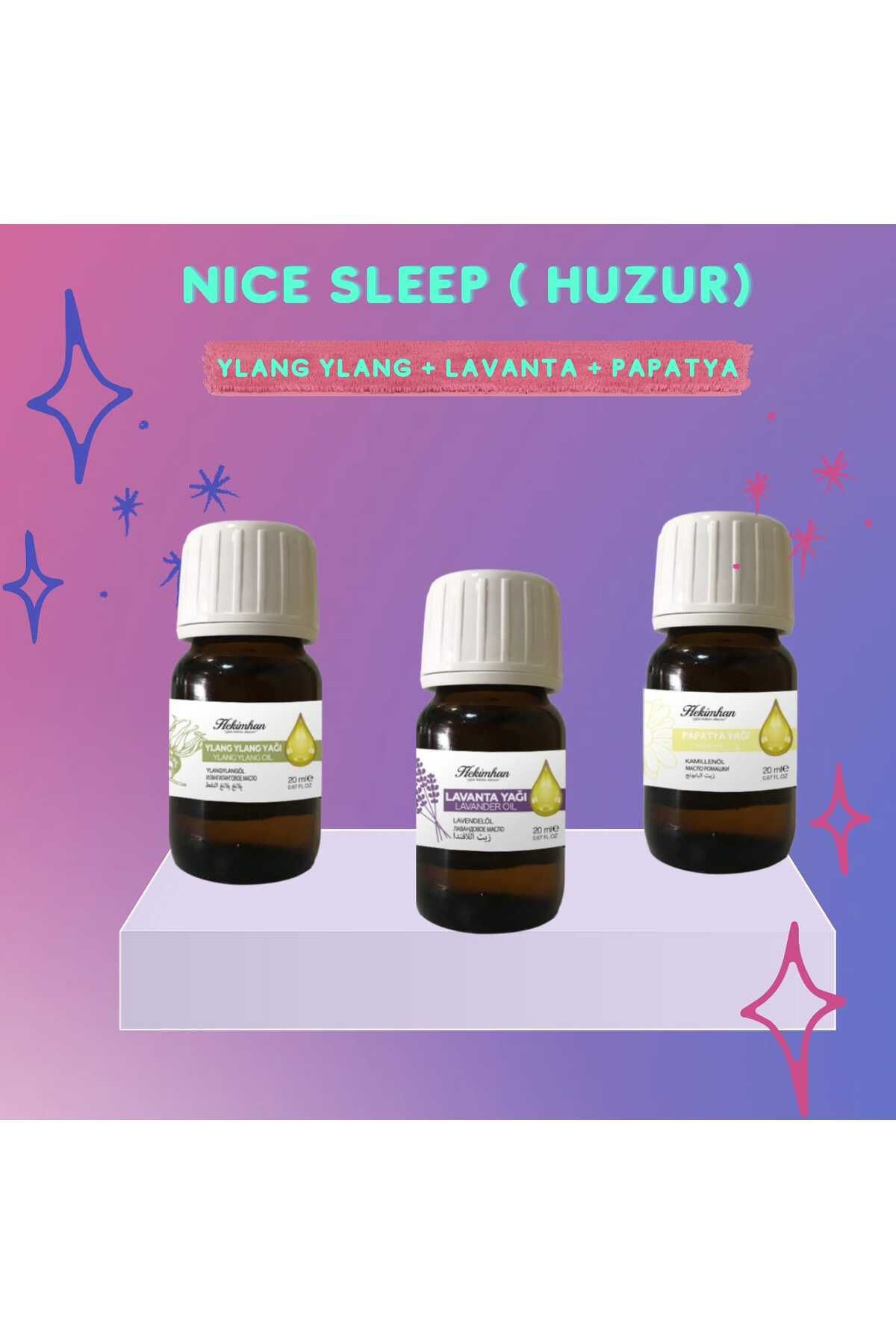 Hekimhan Bitkisel Nice Sleep Huzur Seti Yılang Yılang, Papatya, Lavanta