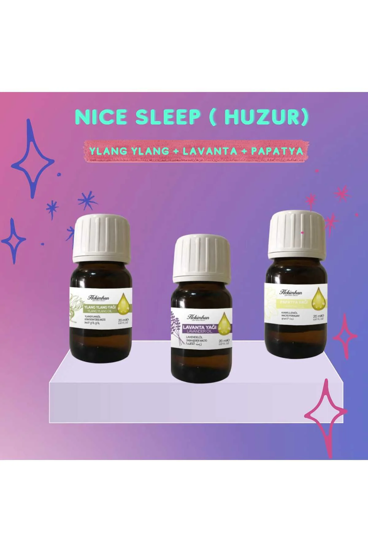 Nice Sleep Huzur seti Yılang Yılang, Papatya, Lavanta
