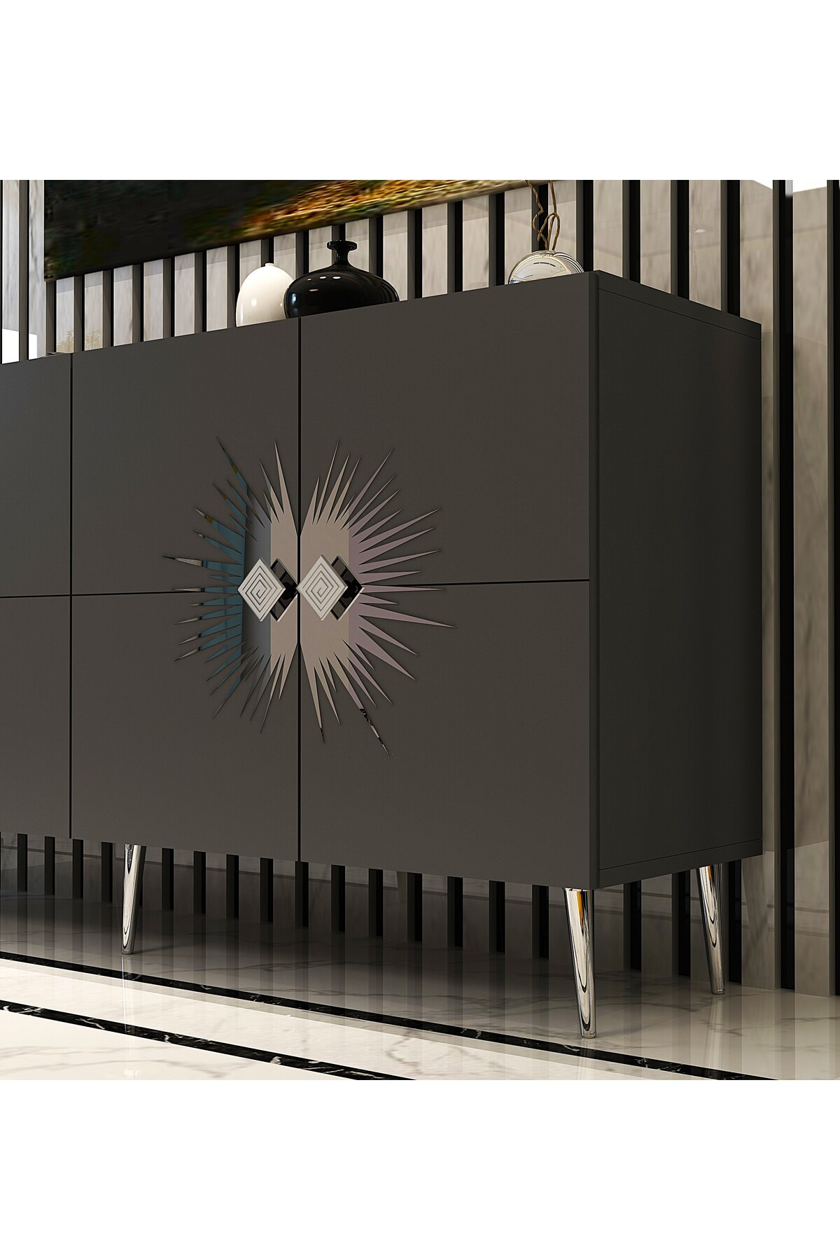 Cantek Dizayn Nidact (Kb150) Konsol Antrasit-Gümüş