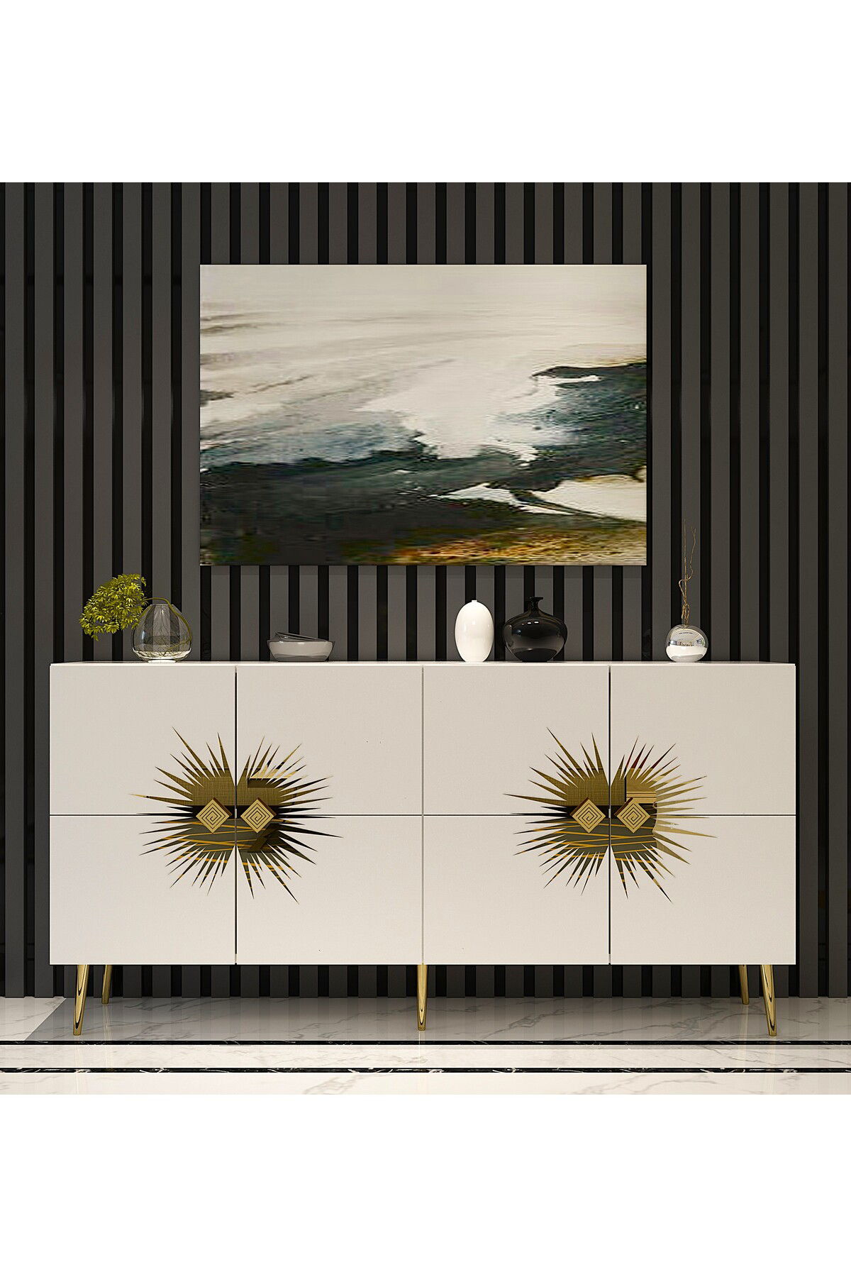 NİDACT (KB150) KONSOL BEYAZ-ALTIN