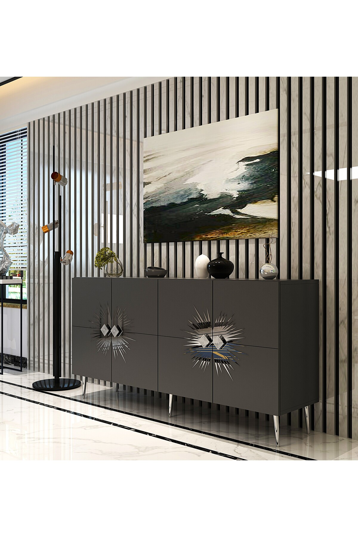 Cantek Dizayn Nidact (Kb150) Konsol Antrasit-Gümüş