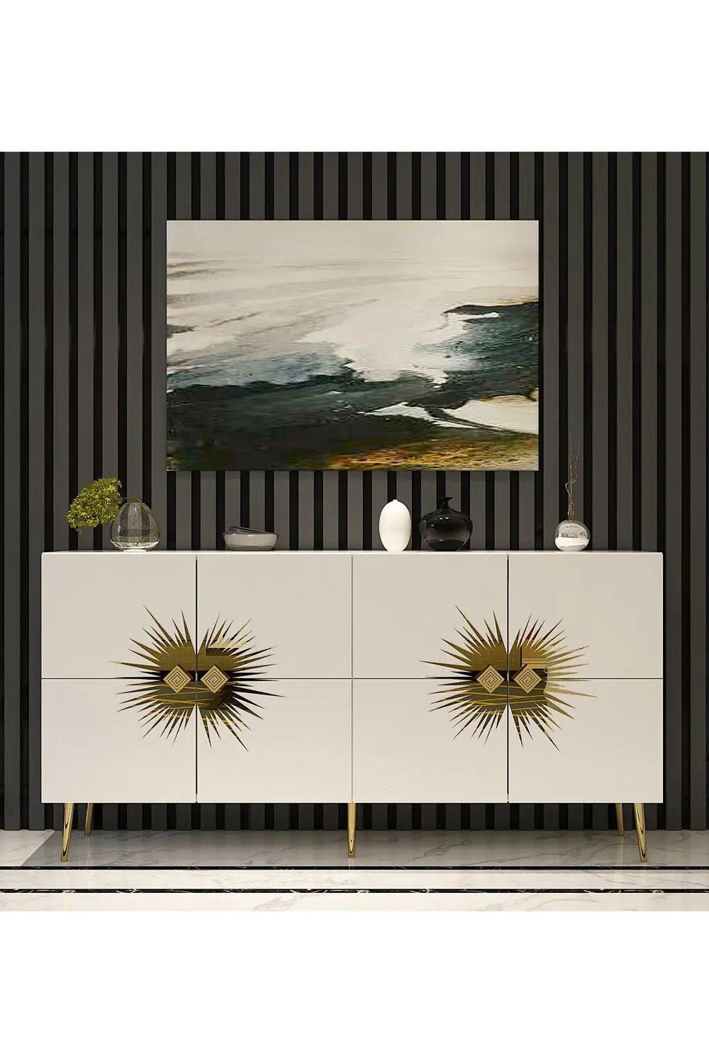 NİDACT (KB150) KONSOL BEYAZ-ALTIN