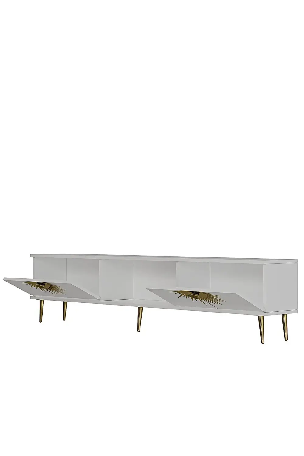 NİDACT TV SEHPASI BEYAZ-ALTIN