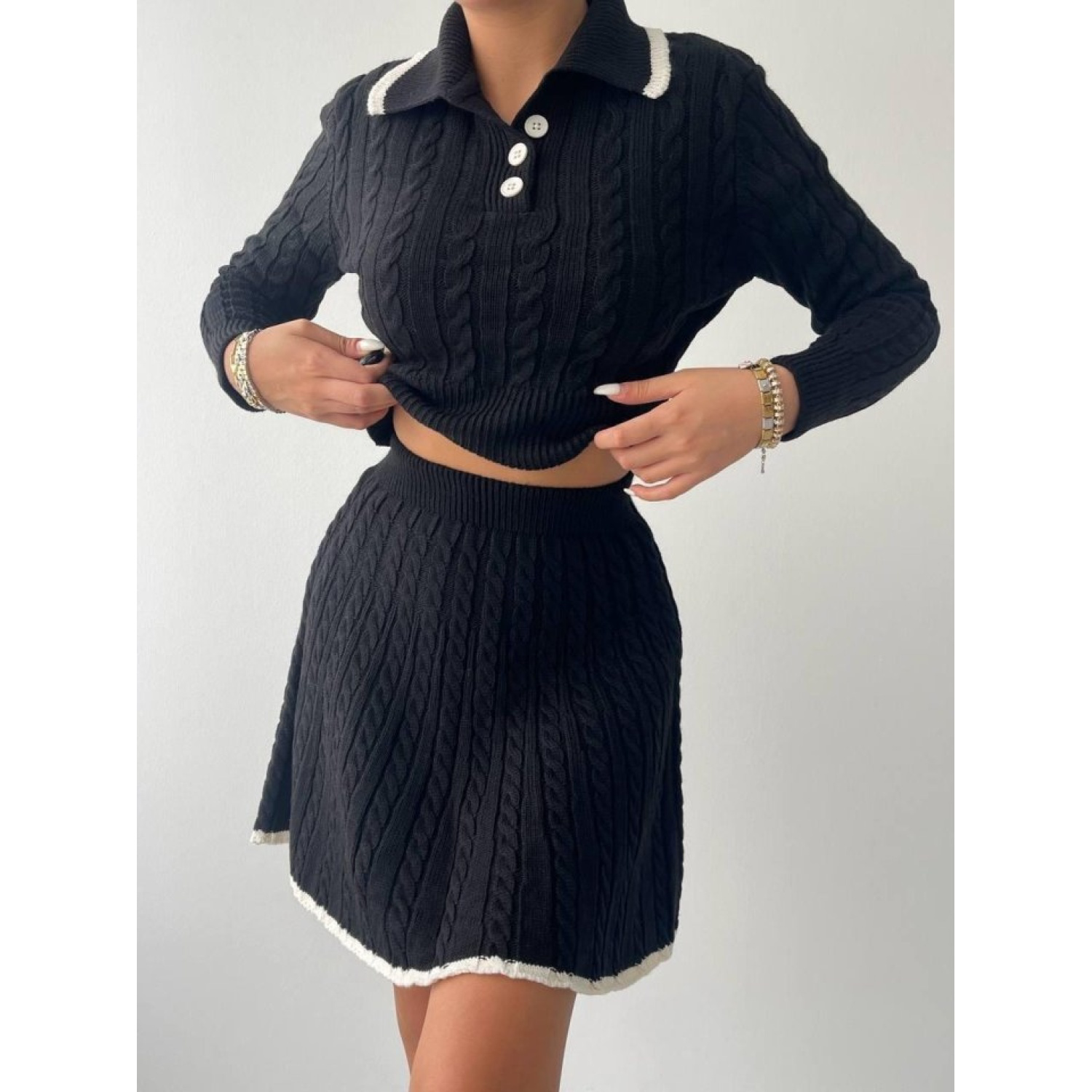 Nievre Etekli Lucky Life Kadın Triko Takım