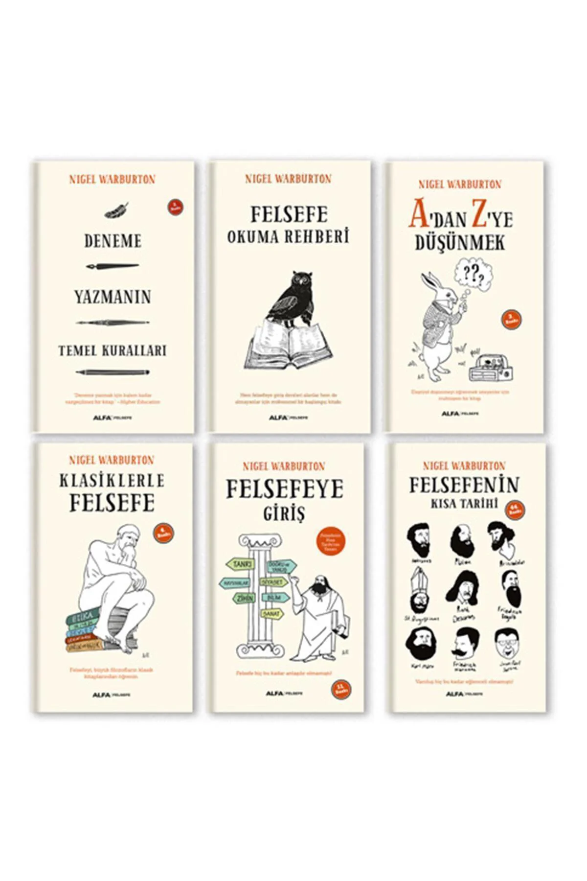 Nigel Warburton 6 Kitap Felsefe Seti A Dan Z Ye Düşünmek Felsefey