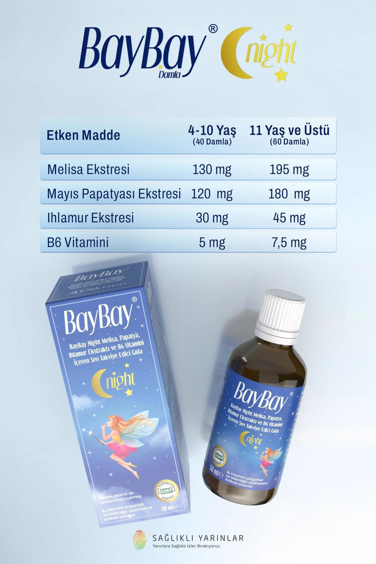 Night Bitkisel Damla B6 lı 50 ml Night Bitkisel Damla B6 lı 50 ml