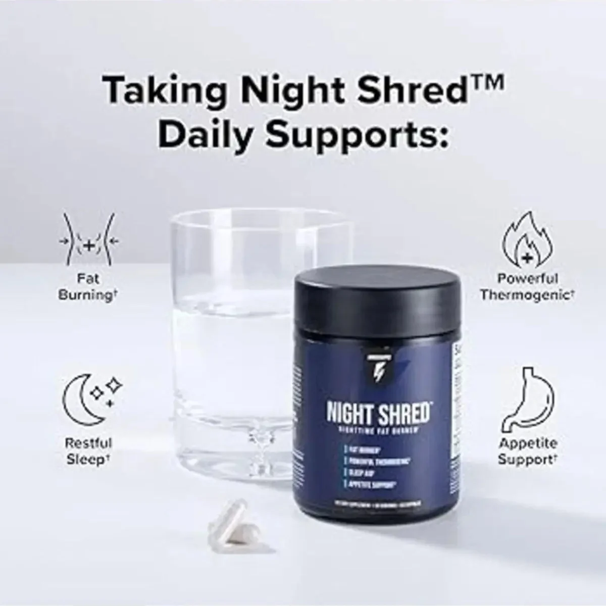 Night Shred Time Fat Burner – Gece Yağ Yakıcı Takviyesi, 60’lı x 3 Adet + 1 Jel Hediye