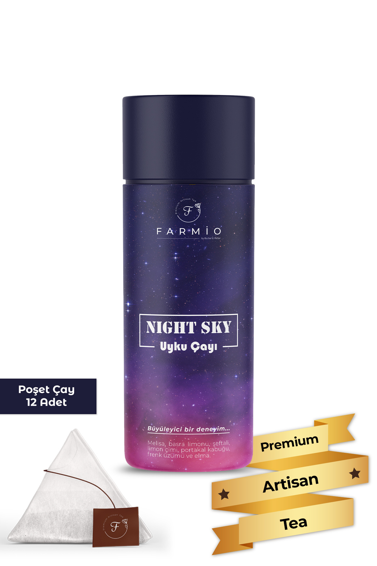 NIGHT SKY – Uyku Çayı – 12 poşet – Melisalı Uyku Destekleyici Çay