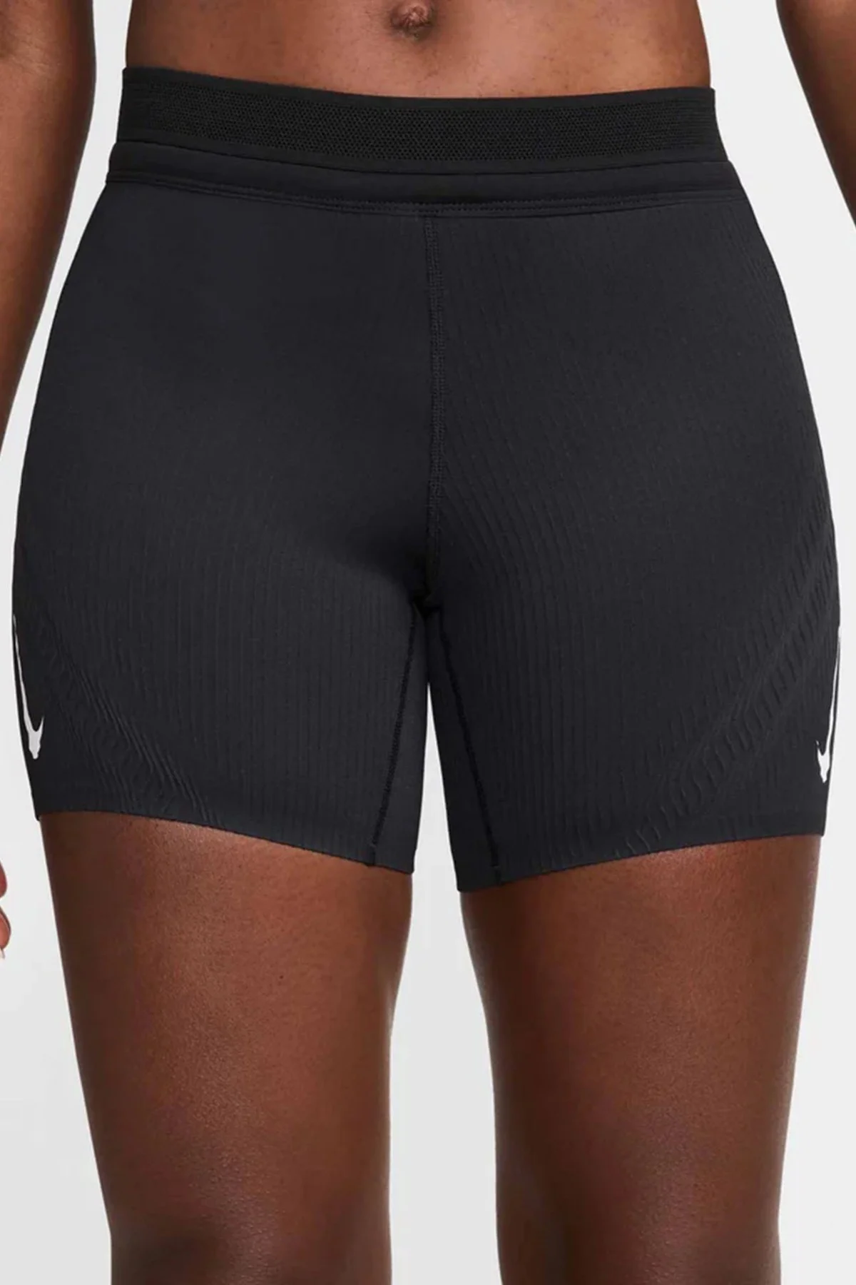 Nike AeroSwift Faith Kipyegon Dri-FIT ADV Mr 5"Mid Rise Brief Lined Running Short Kadın Pileseli Slip Astarlı Koşu Şortu Siyah