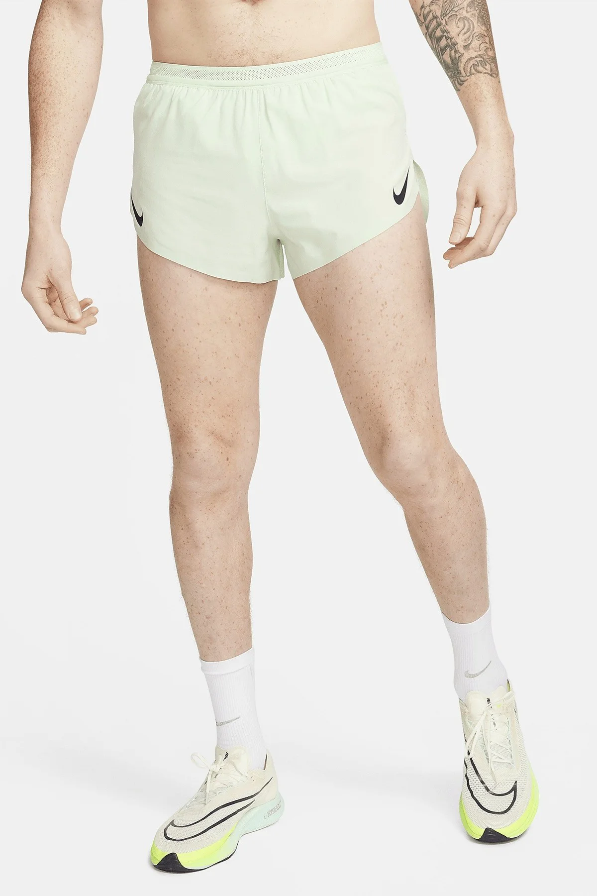 Nike AeroSwift Men's Dri Fit ADV 5cm (approx) Brief Lined Lİght Green Erkek Slip Astarlı Hafif Koşucu Şortu Açık Yeşil