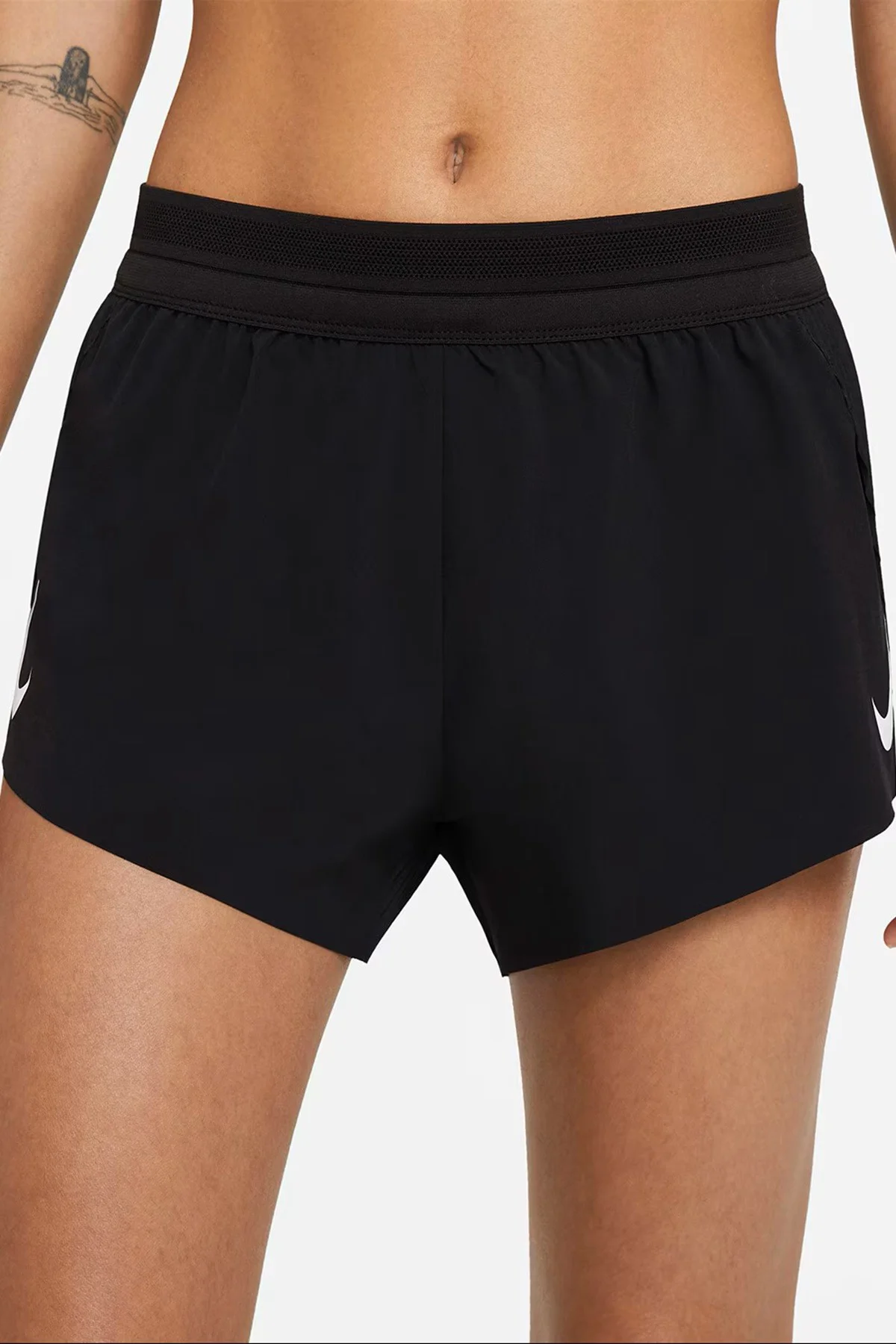 Nike AeroSwift Running Slim Fit Shorts Kadın Slip Astarlı Dar Kesim iç Cepli Pliseli Şort Siyah
