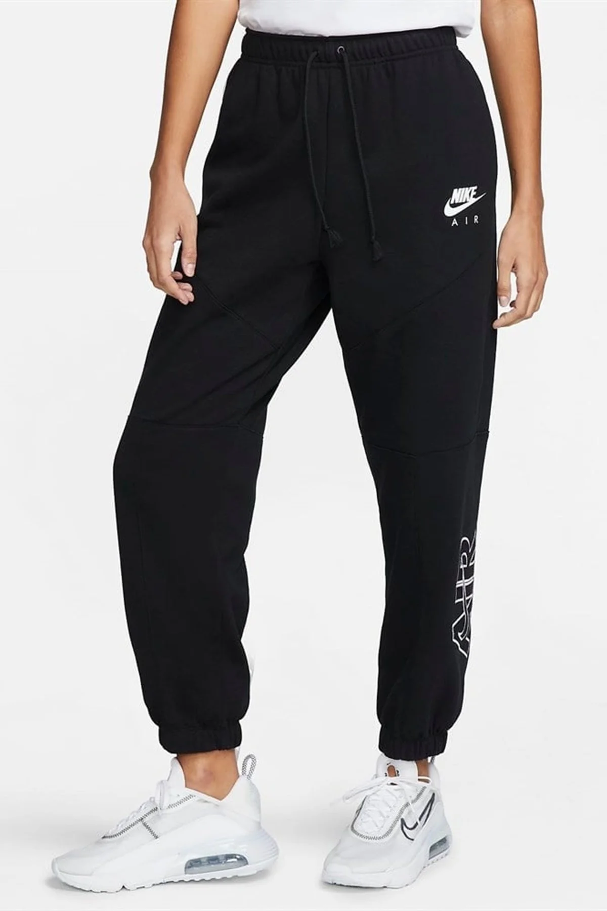 Nike Air Fleece Loose Fit Sweat Pants Black Bol Kesim Kadın Spor Eşofman Altı Siyah Nike Air Fleece Loose Fit Sweat Pants Black Bol Kesim Kadın Spor Eşofman Altı Siyah