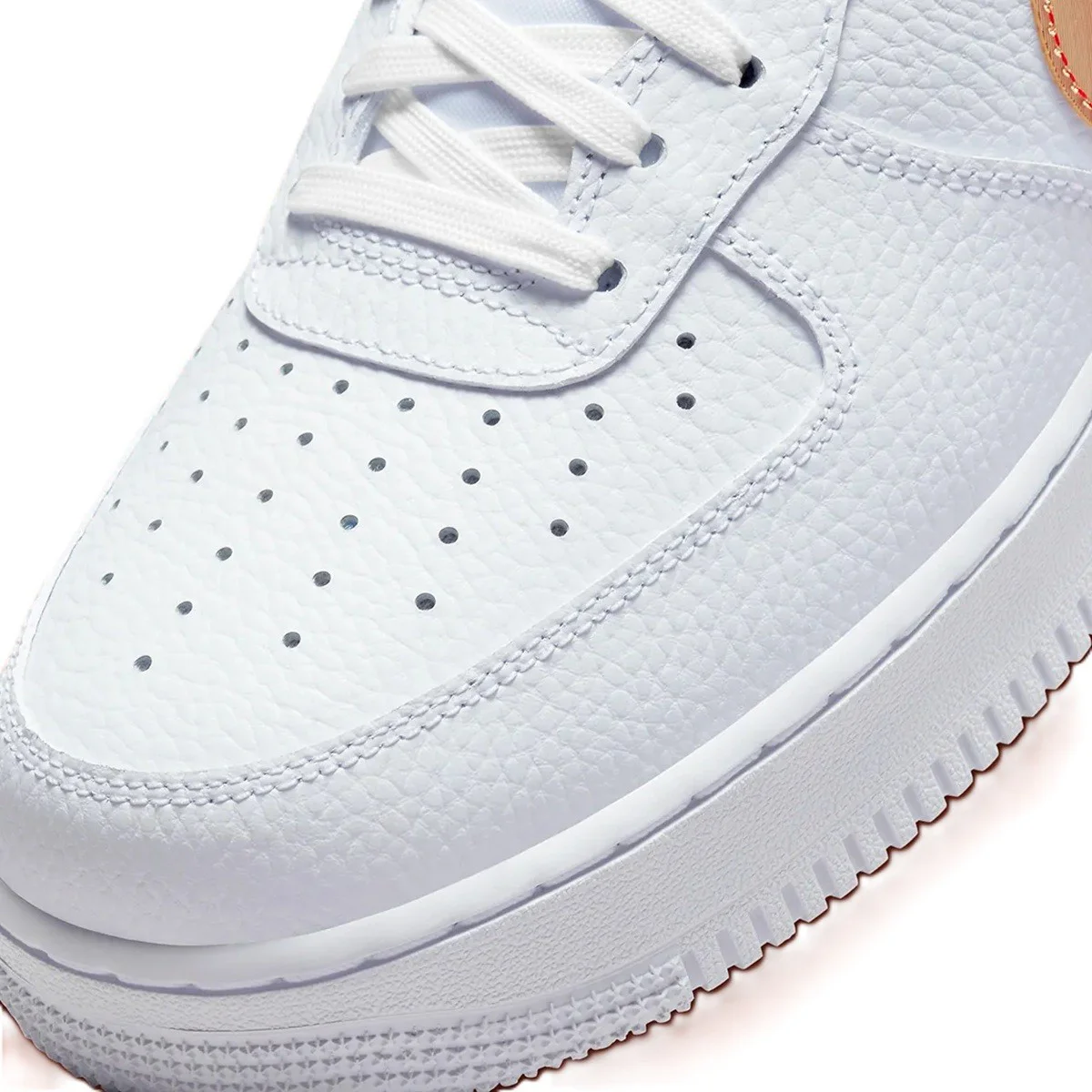 Nike Air Force 1 '07 Jumbo Swoosh Leather Hakiki Deri Erkek Spor Ayakkabı Beyaz Turuncu Nike Air Force 1 '07 Jumbo Swoosh Leather Hakiki Deri Erkek Spor Ayakkabı Beyaz Turuncu