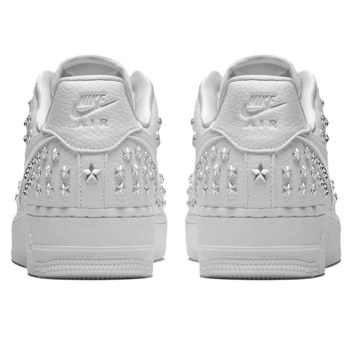 Nike Air Force 1 '07  XX Low AF1 ''Star Studdet''  Leather Womens Sneaker Yıldız Perçinli Hakiki Deri Kadın Günlük Spor Ayakkabı Beyaz