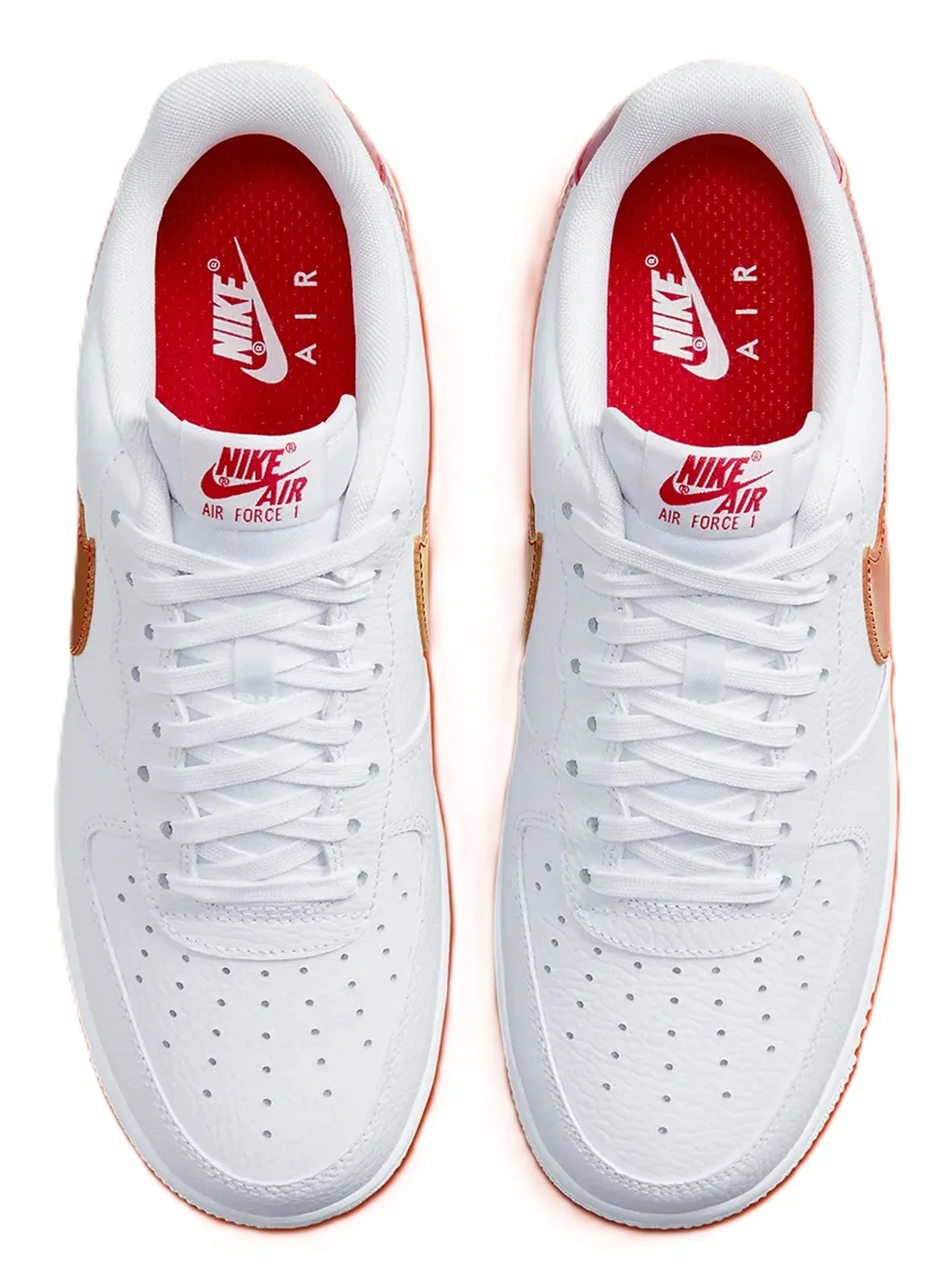 Nike Air Force 1 '07 Jumbo Swoosh Leather Hakiki Deri Erkek Spor Ayakkabı Beyaz Turuncu Nike Air Force 1 '07 Jumbo Swoosh Leather Hakiki Deri Erkek Spor Ayakkabı Beyaz Turuncu