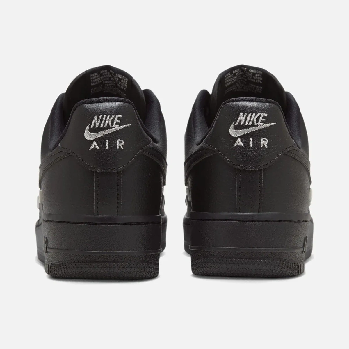 Nike Air Force 1 '07 LX ''Metallic Swooshes'' Leather Sneaker Hakiki Deri Kadın Günlük Spor Ayakkabı Siyah