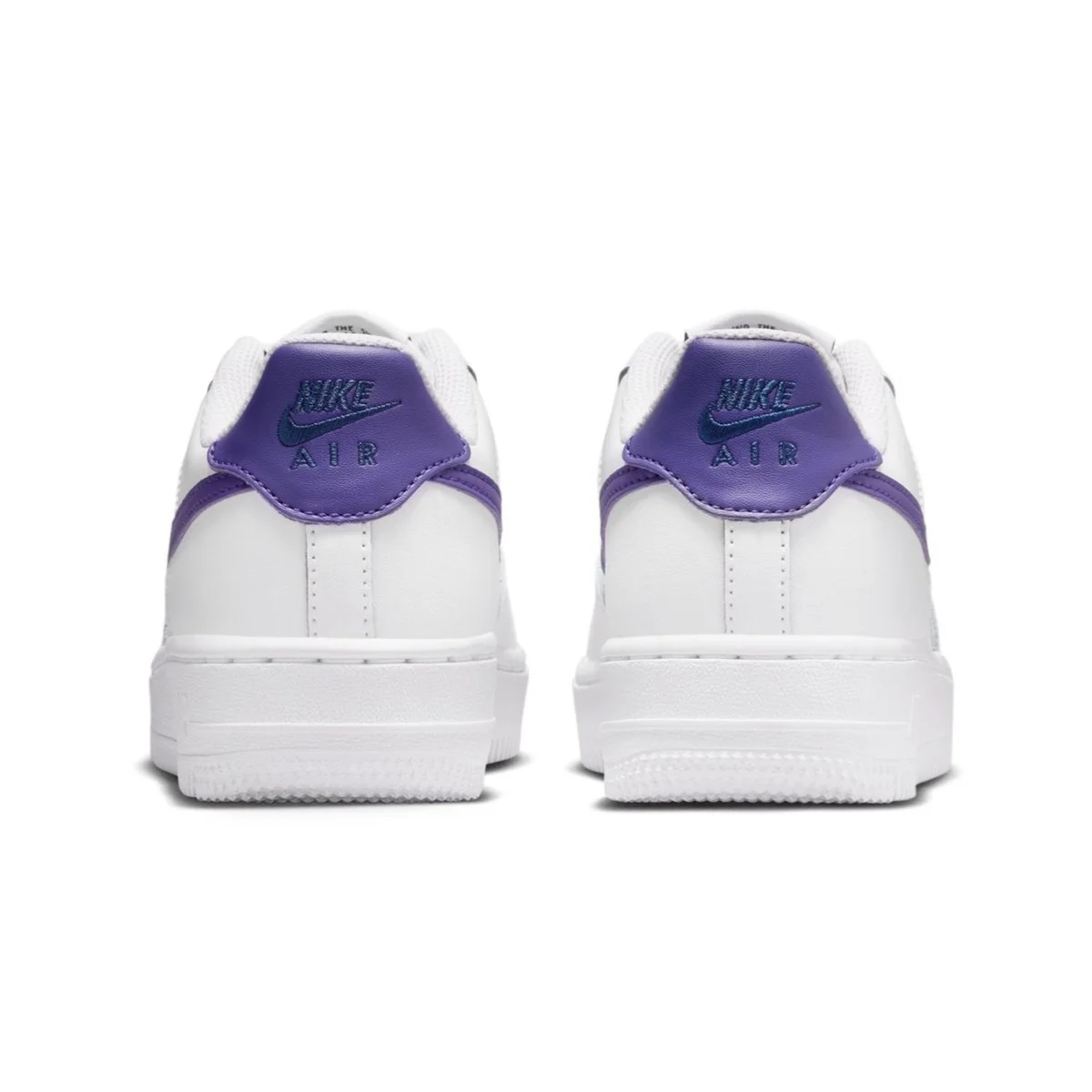 Nike Air Force 1 AF1 GS Leather Unisex Sneaker Swoosh Hakiki Deri Günlük Spor Ayakkabı Beyaz Mor Nike Air Force 1 AF1 GS Leather Unisex Sneaker Swoosh Hakiki Deri Günlük Spor Ayakkabı Beyaz Mor