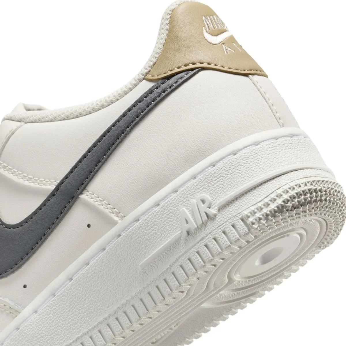 Nike Air Force 1 AF1 GS Leather Unisex Sneaker Swoosh Hakiki Deri Günlük Spor Ayakkabı Krem Gri Fiyatı, Yorumları ve Özellikleri