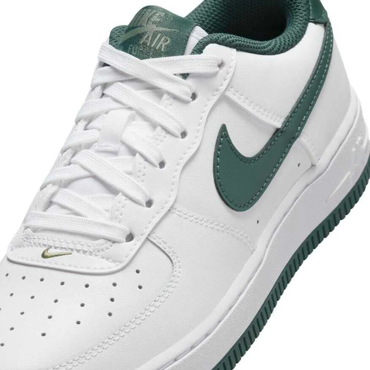 Nike Air Force 1 AF1 GS Leather Unisex Sneaker Yeşil Swoosh Hakiki Deri Günlük Spor Ayakkabı Beyaz Yeşil Nike Air Force 1 AF1 GS Leather Unisex Sneaker Yeşil Swoosh Hakiki Deri Günlük Spor Ayakkabı Beyaz Yeşil