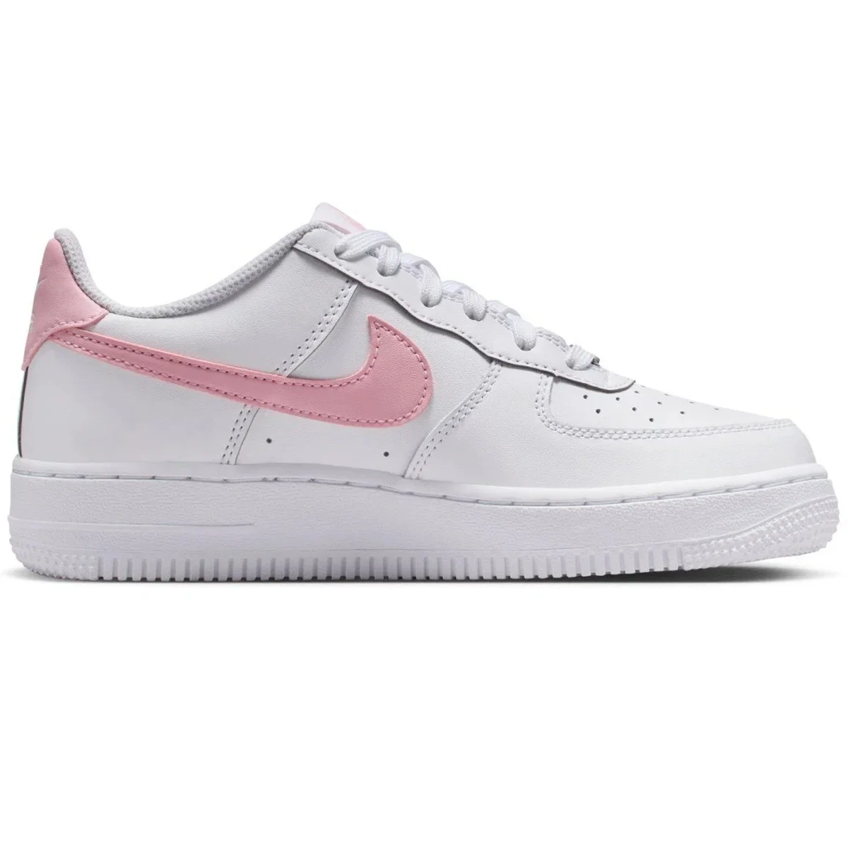 Nike Air Force 1 AF1 GS Leather Unisex Sneaker Swoosh Hakiki Deri Günlük Spor Ayakkabı Beyaz Pembe Fiyatı, Yorumları ve Özellikleri