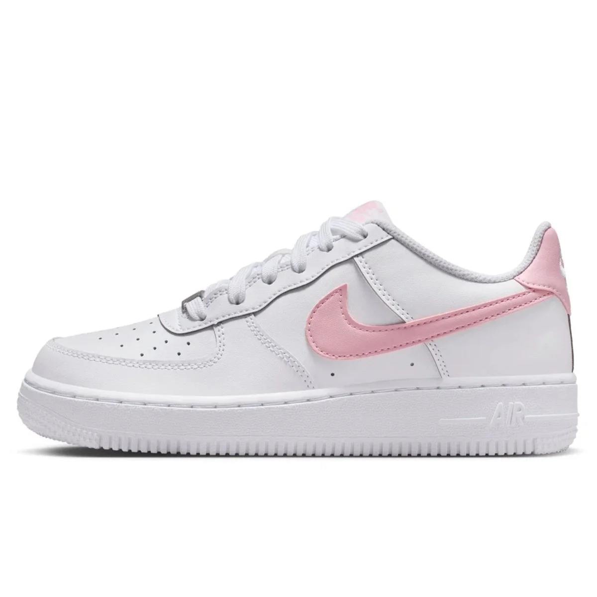 Nike Air Force 1 AF1 GS Leather Unisex Sneaker Swoosh Hakiki Deri Günlük Spor Ayakkabı Beyaz Pembe Fiyatı, Yorumları ve Özellikleri