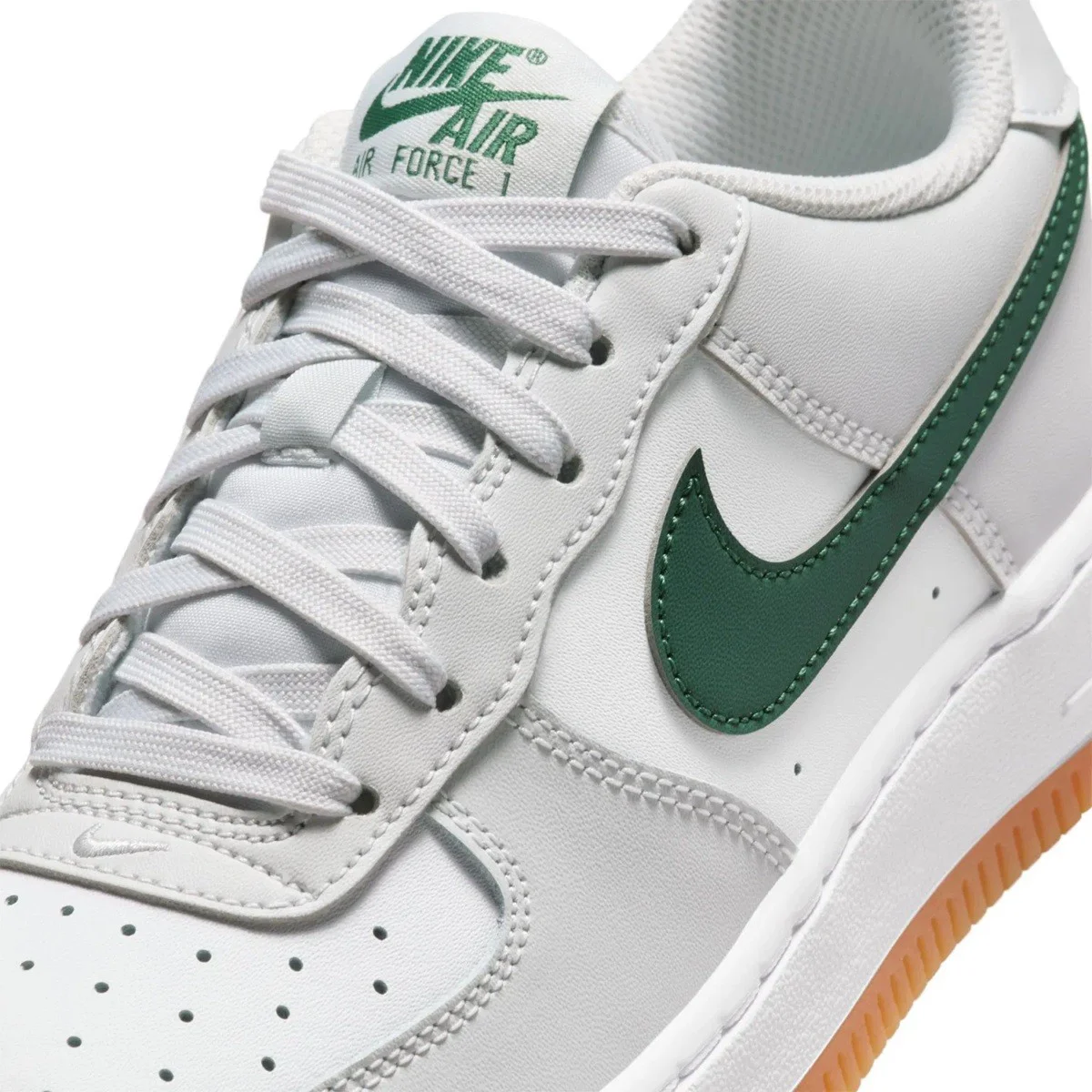 Nike Air Force 1 AF1 GS Leather Unisex Sneaker Green Swoosh Hakiki Deri Günlük Spor Ayakkabı Beyaz Açık Yeşil Fiyatı, Yorumları ve Özellikleri