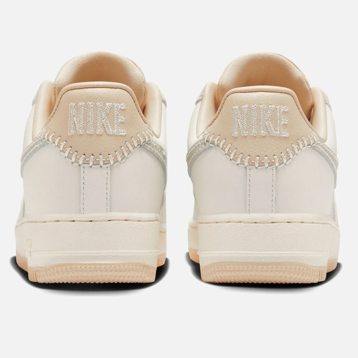 Nike Air Force 1 AF1 1,07 Tassel Detail Leather Womens Sneaker Hakiki Deri Günlük Spor Ayakkabı Krem