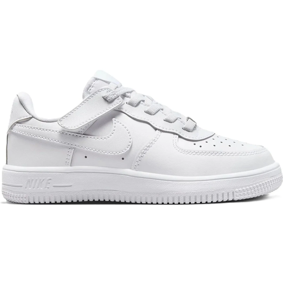 Nike Air Force 1 Easyon AF1 PS Leather Unisex Sneaker White Unisex Lastik Bağcıklı Hakiki Deri Günlük Çocuk Spor Ayakkabı Beyaz