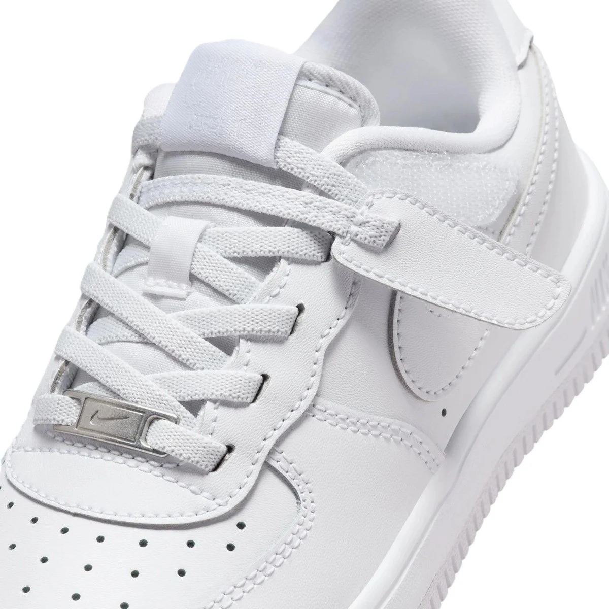 Nike Air Force 1 Easyon AF1 PS Leather Unisex Sneaker White Unisex Lastik Bağcıklı Hakiki Deri Günlük Çocuk Spor Ayakkabı Beyaz