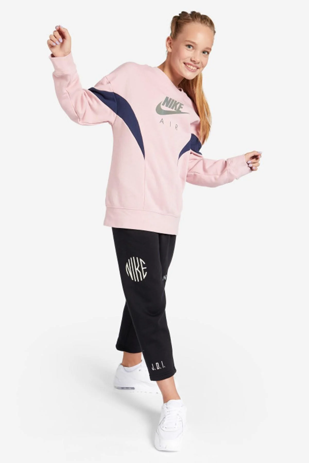 Nike Air French Terry Genç Çocuk Sweatshirt Pembe Nike Air French Terry Genç Çocuk Sweatshirt Pembe