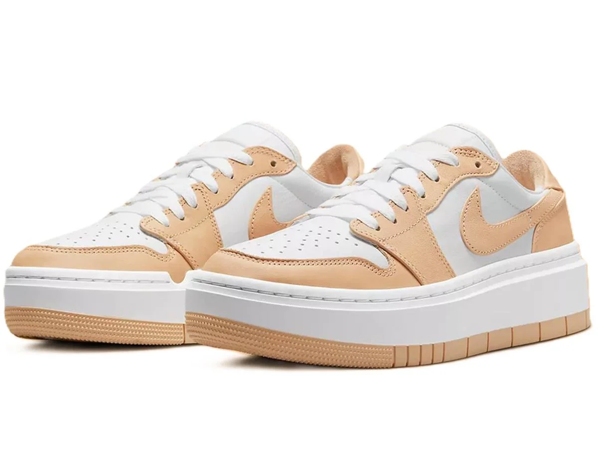 Nike Air Jordan 1 Elevate Leather Unisex Sneaker Hakiki Deri Günlük Spor Ayakkabı Beyaz Sütlü Kahve Nike Air Jordan 1 Elevate Leather Unisex Sneaker Hakiki Deri Günlük Spor Ayakkabı Beyaz Sütlü Kahve