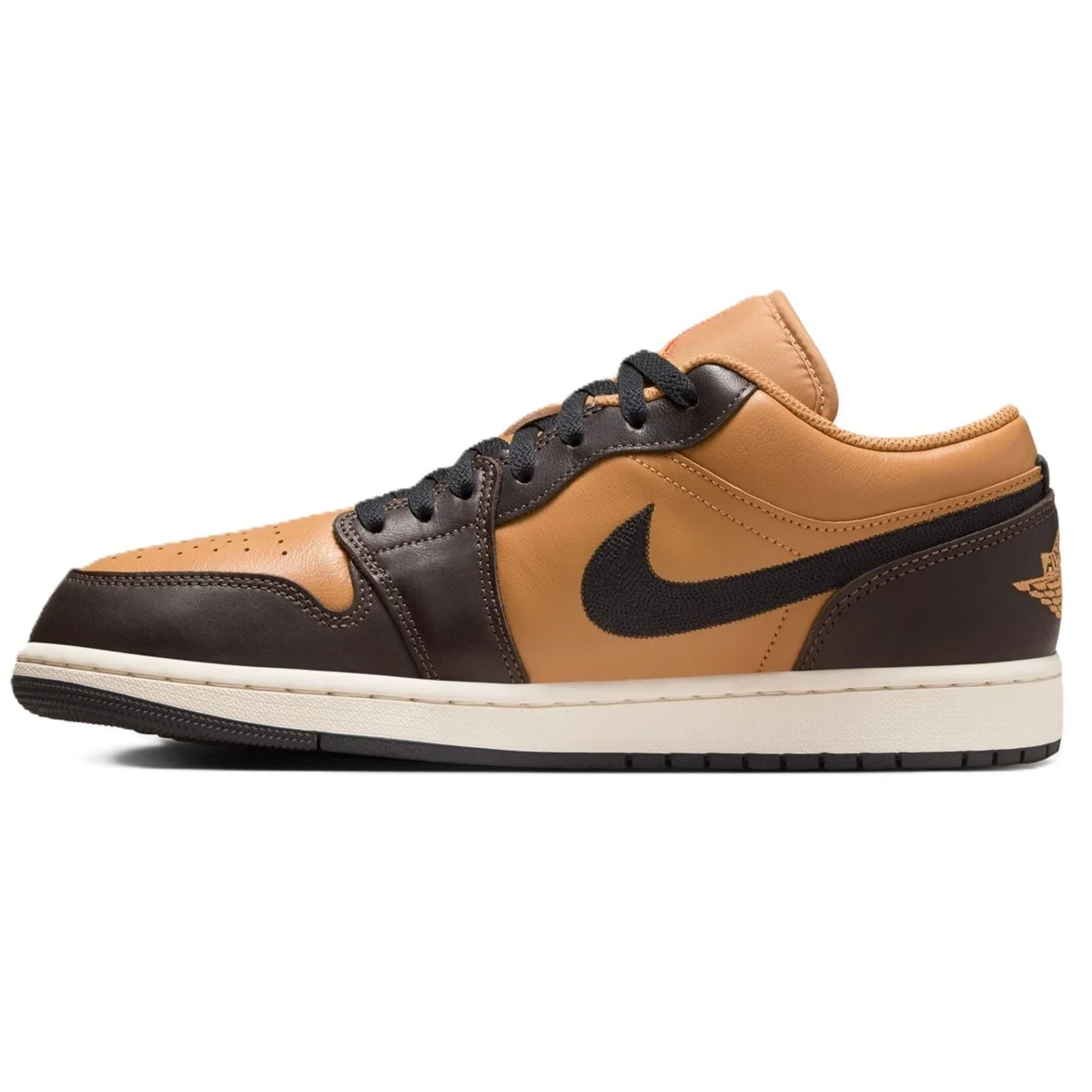 Nike Air Jordan 1 Low Special Edition Leather Sneaker Hakiki Deri Unisex Günlük Spor Ayakkabı Kahverengi