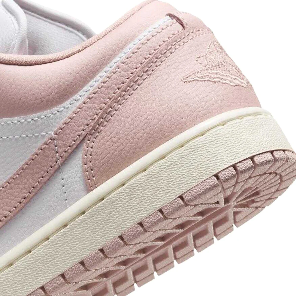 Nike Air Jordan 1 Low Leather Sneaker Unisex Hakiki Deri Günlük Spor Ayakkabı Beyaz Pembe