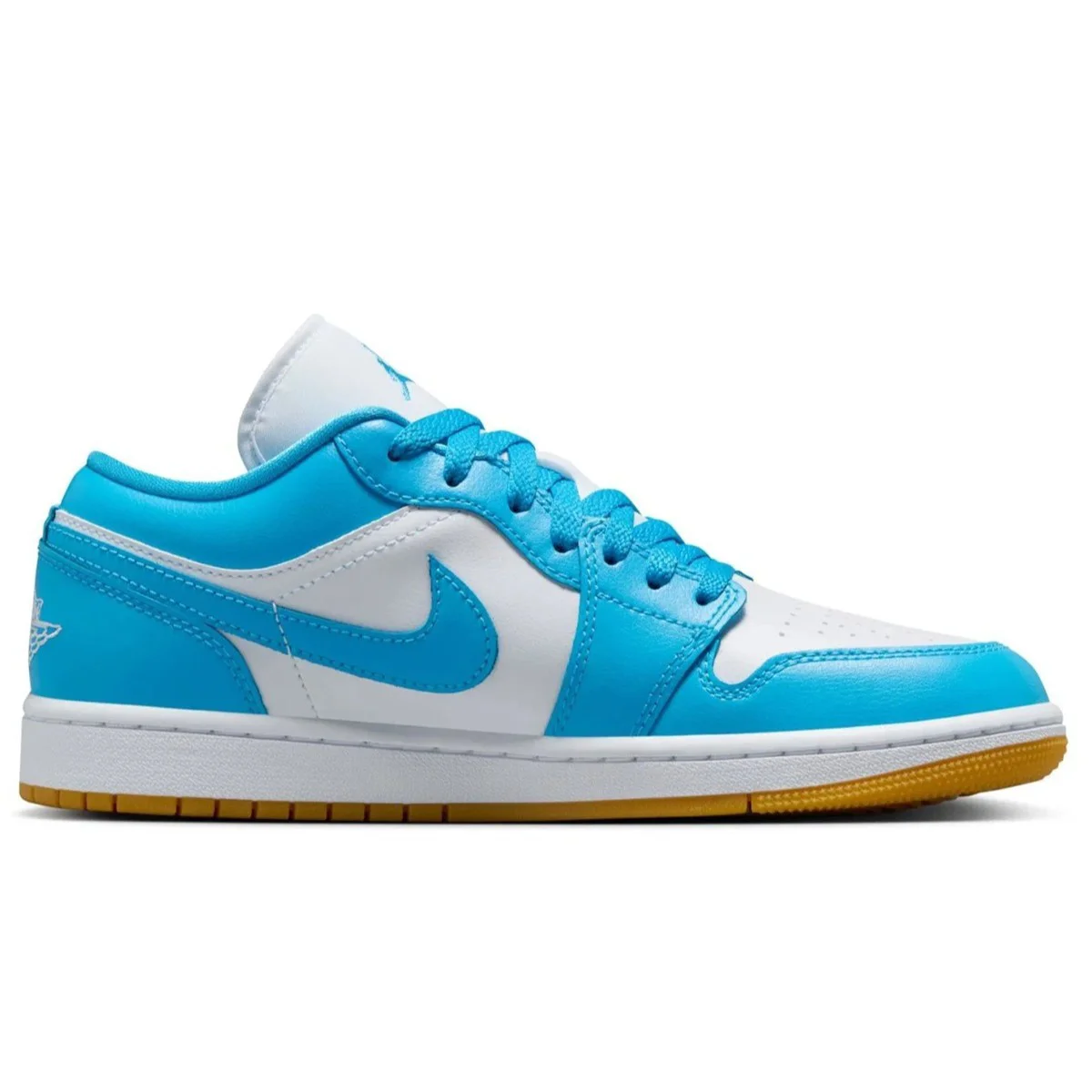 Nike Air Jordan 1 Low Leather Sneaker Unisex Hakiki Deri Günlük Spor Ayakkabı Beyaz Mavi