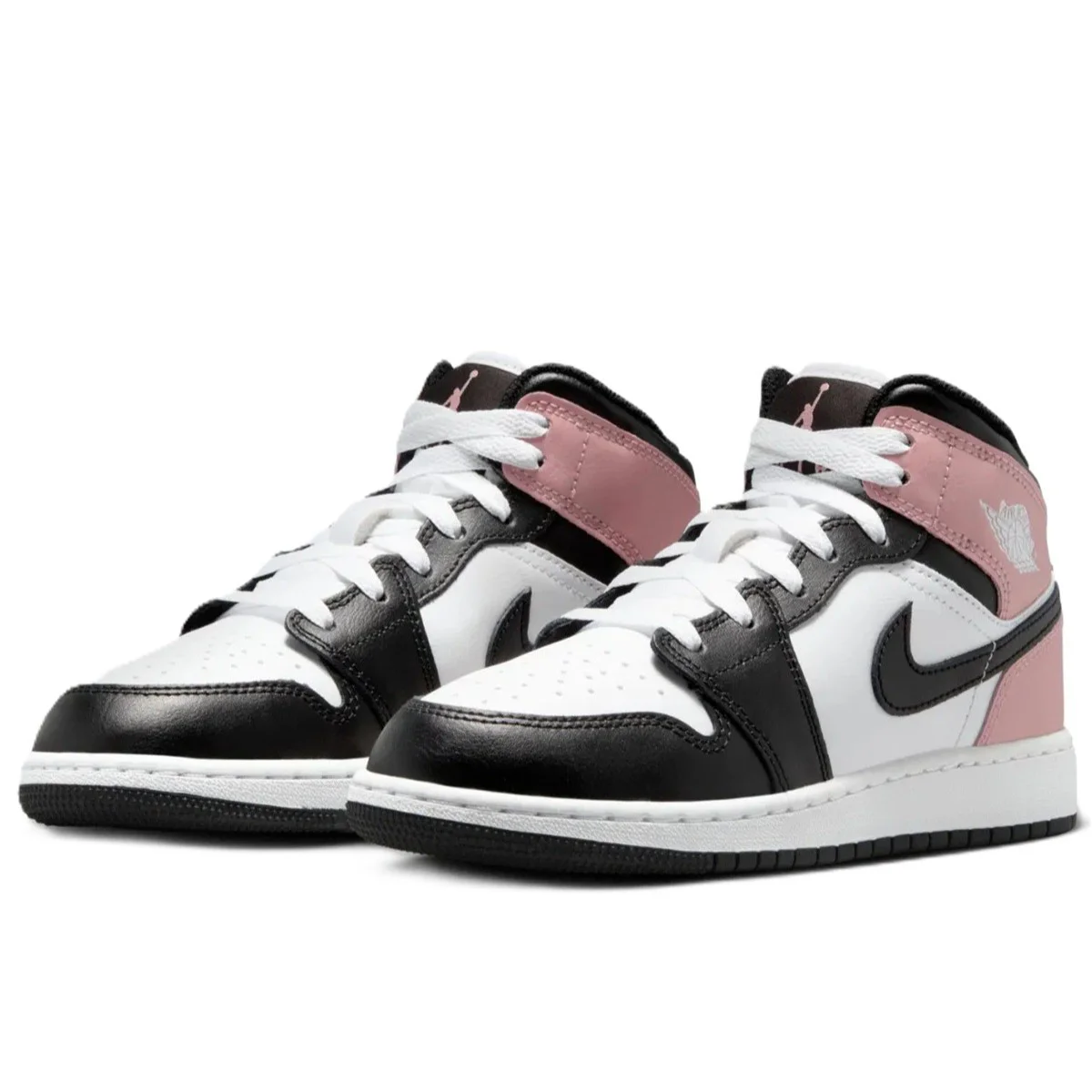 Nike Air Jordan 1 MID Leather Unisex Sneaker Hakiki Deri Bilekli Günlük Spor Ayakkabı Siyah-Beyaz Nike Air Jordan 1 MID Leather Unisex Sneaker Hakiki Deri Bilekli Günlük Spor Ayakkabı Siyah-Beyaz