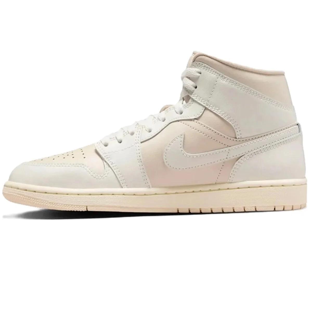 Nike Air Jordan 1 Mid Unisex Leather Sneaker Hakiki Deri Bilekli Günlük Spor Ayakkabı Yeşil