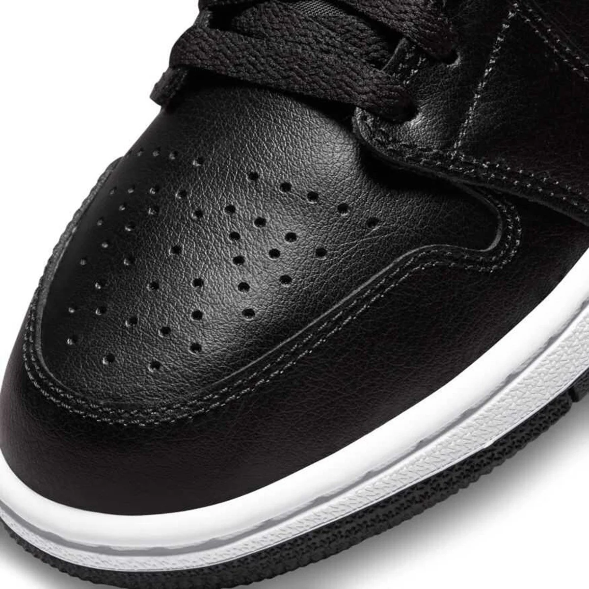 Nike Air Jordan 1 Mid Unisex Leather Sneaker Hakiki Deri Bilekli Günlük Spor Ayakkabı Siyah Nike Air Jordan 1 Mid Unisex Leather Sneaker Hakiki Deri Bilekli Günlük Spor Ayakkabı Siyah