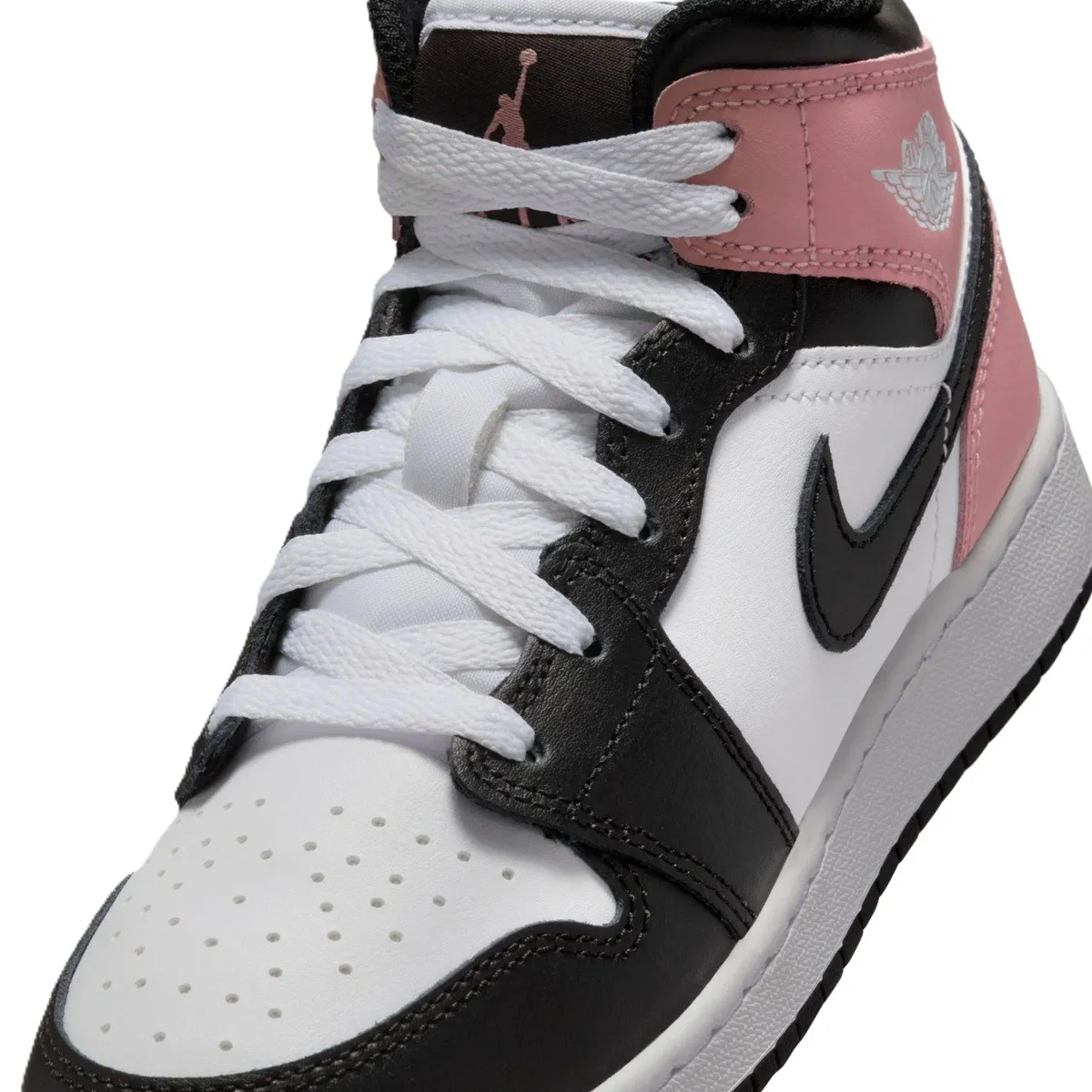 Nike Air Jordan 1 MID Leather Unisex Sneaker Hakiki Deri Bilekli Günlük Spor Ayakkabı Siyah-Beyaz Nike Air Jordan 1 MID Leather Unisex Sneaker Hakiki Deri Bilekli Günlük Spor Ayakkabı Siyah-Beyaz