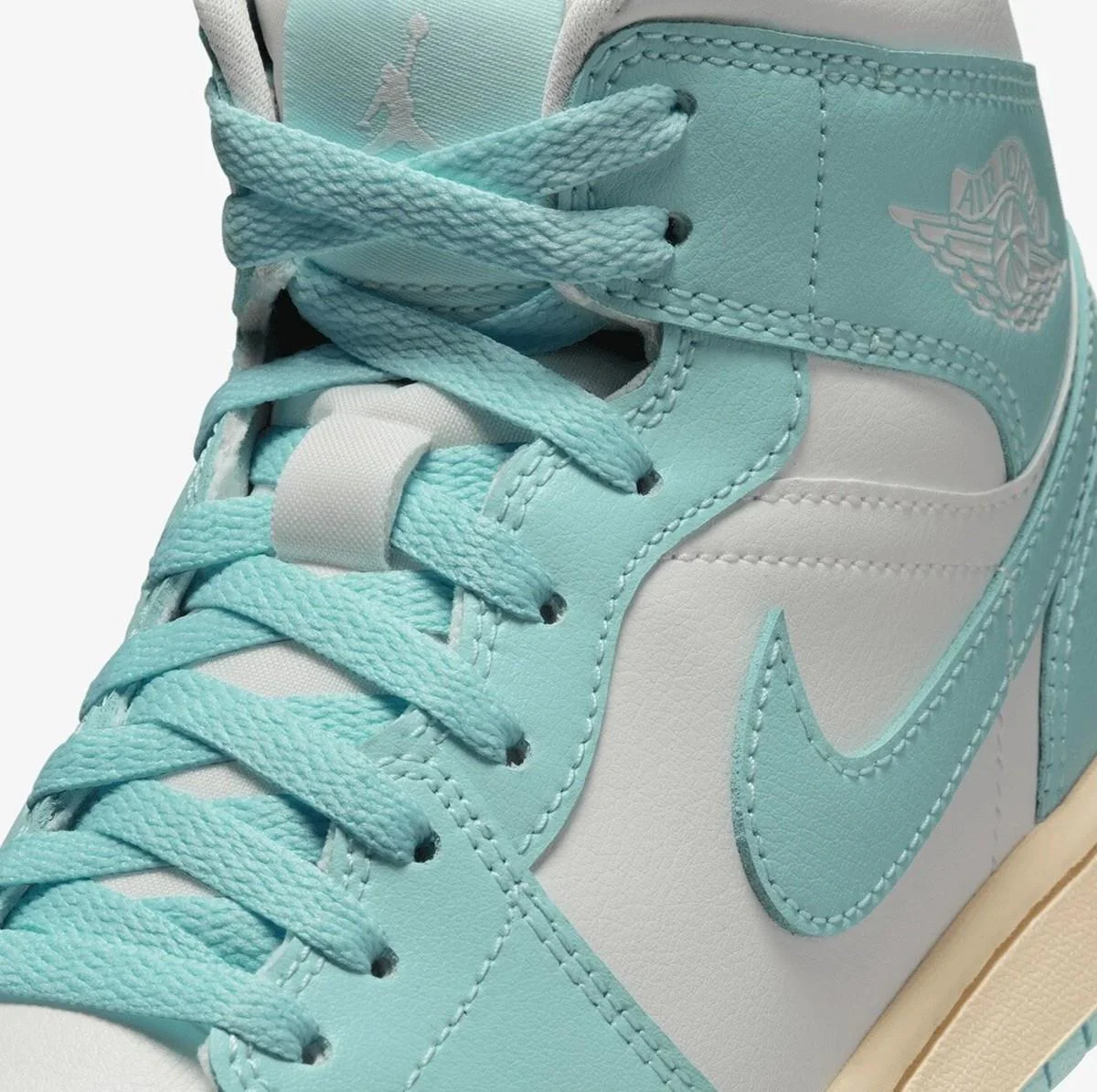 Nike Air Jordan 1 Mid Unisex Leather Sneaker Hakiki Deri Bilekli Günlük Spor Ayakkabı Yeşil