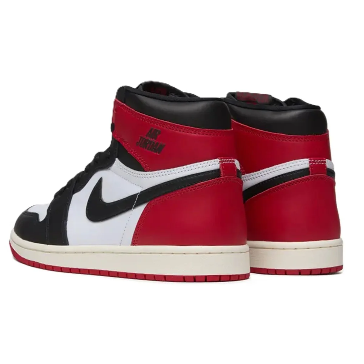 Nike Air Jordan 1 Retro High OG Unisex White Red Sneaker Hakiki Deri Bilekli Günlük Spor Ayakkabı Beyaz Kırmızı