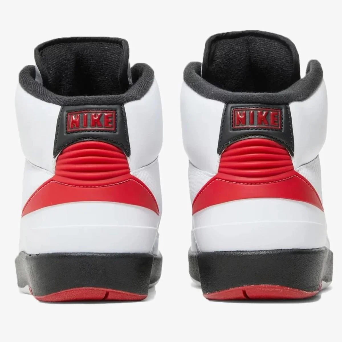 Nike Air Jordan 2 Retro Chicago Leather Unisex Sneaker Hakiki Deri Bilekli Günlük Spor Ayakkabı Beyaz Kırmızı Siyah