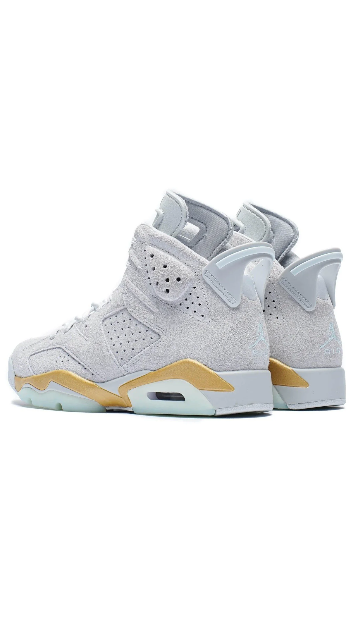 Nike Air Jordan 6 Retro Leather Women's Sneaker Hakiki Deri Bilekli Günlük Kadın Spor Ayakkabı Gri