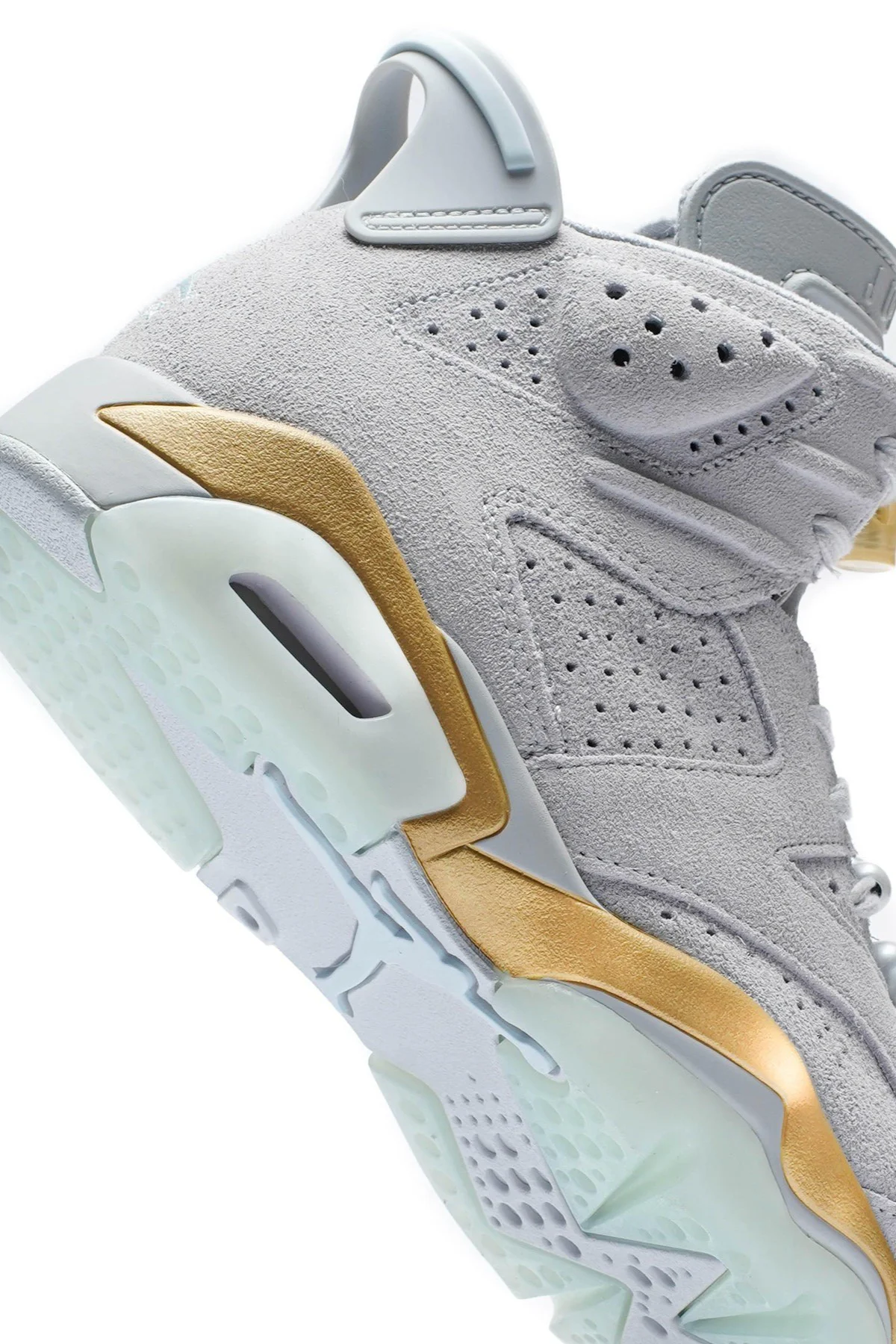 Nike Air Jordan 6 Retro Leather Women's Sneaker Hakiki Deri Bilekli Günlük Kadın Spor Ayakkabı Gri