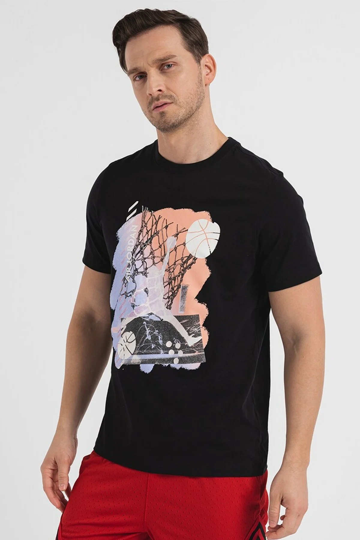Nike Air Jordan Brand Graphic SS crew Grafik Baskılı Erkek Tişört Siyah Nike Air Jordan Brand Graphic SS crew Grafik Baskılı Erkek Tişört Siyah