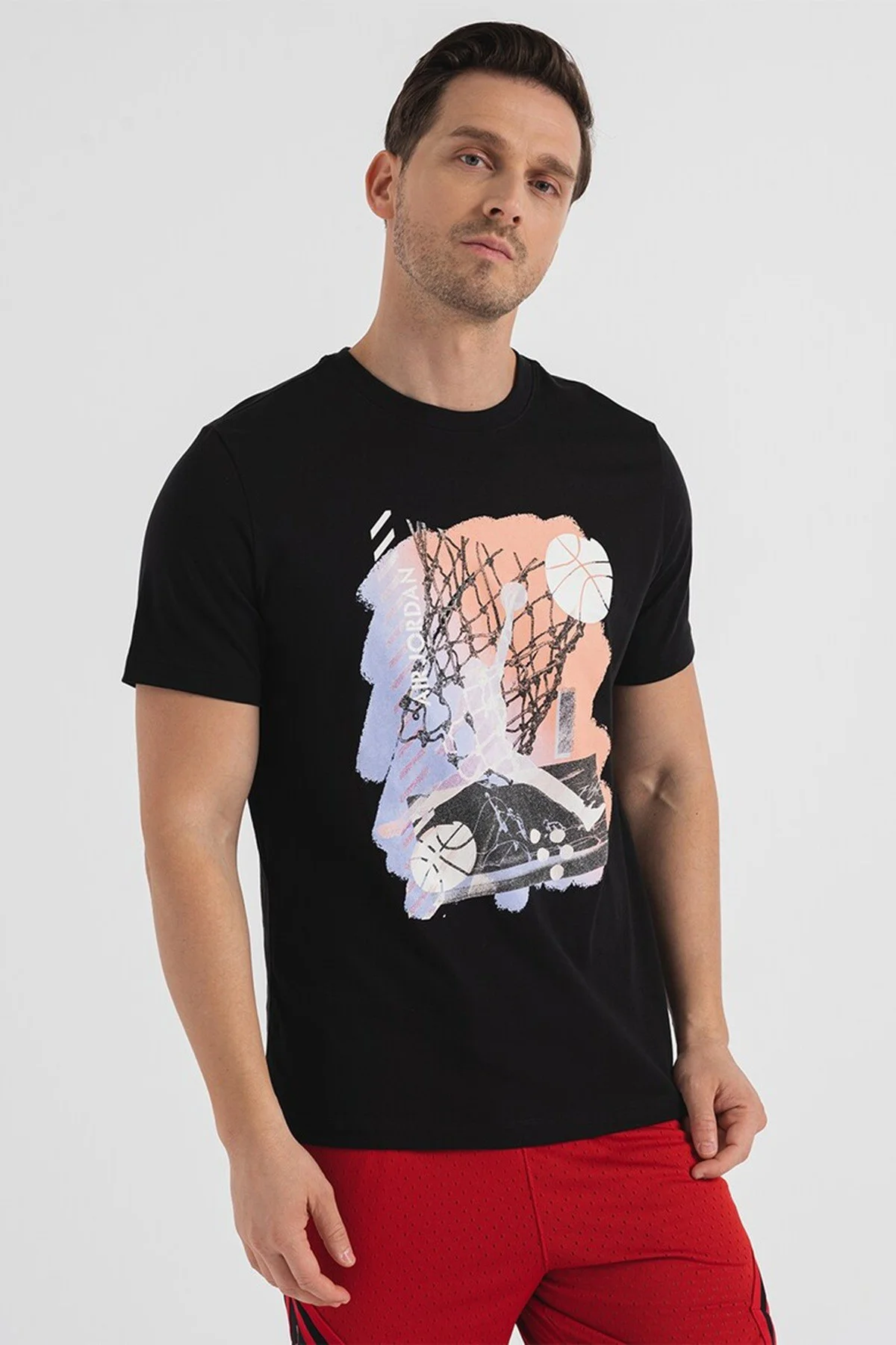 Nike Air Jordan Brand Graphic SS crew Grafik Baskılı Erkek Tişört Siyah Nike Air Jordan Brand Graphic SS crew Grafik Baskılı Erkek Tişört Siyah