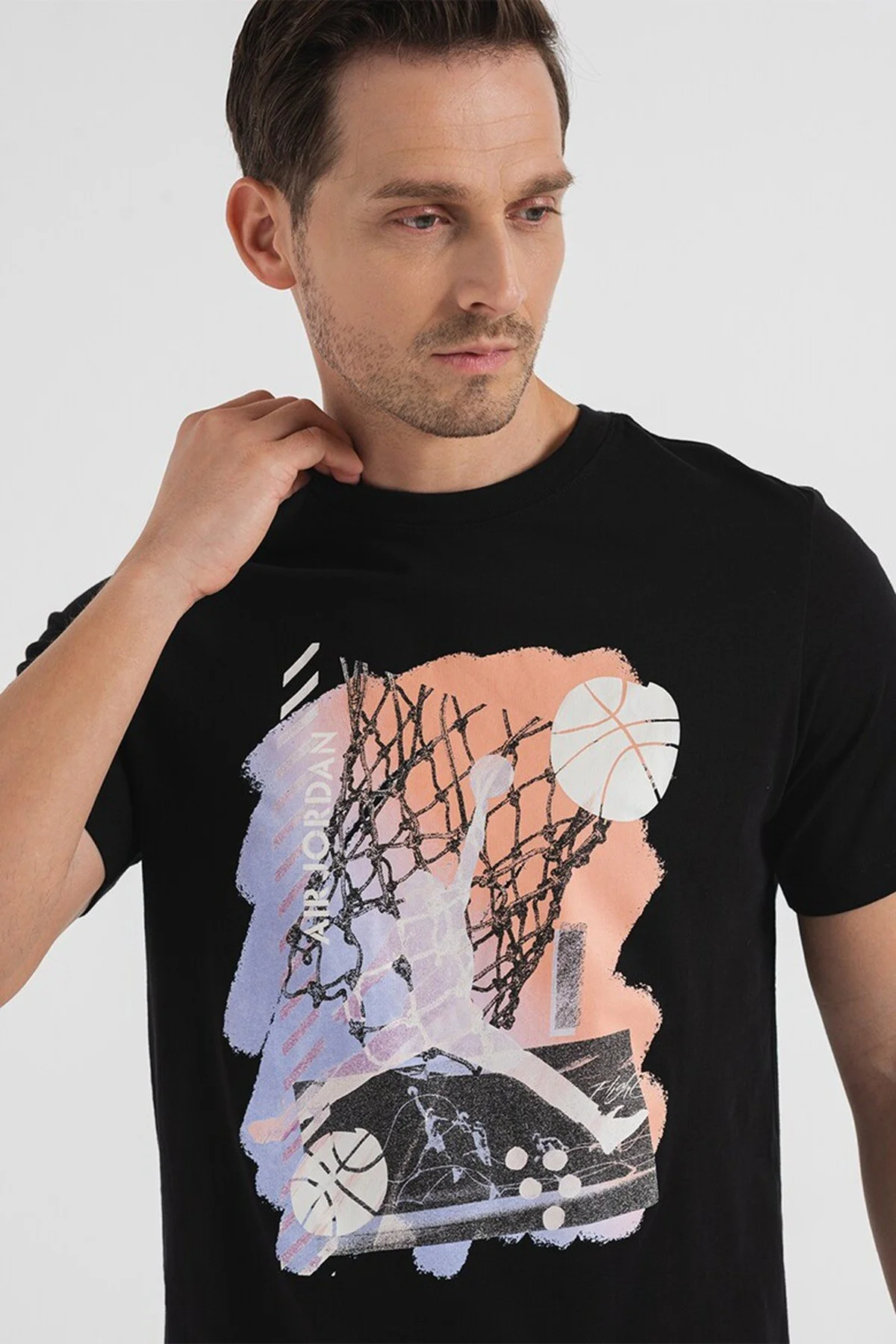 Nike Air Jordan Brand Graphic SS crew Grafik Baskılı Erkek Tişört Siyah Nike Air Jordan Brand Graphic SS crew Grafik Baskılı Erkek Tişört Siyah