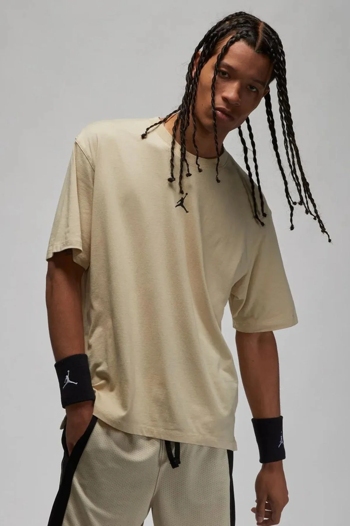 Nike Air Jordan Dri Fit Short Sleeeve Mens Tee Erkek Günlük Tişört Bej Nike Air Jordan Dri Fit Short Sleeeve Mens Tee Erkek Günlük Tişört Bej