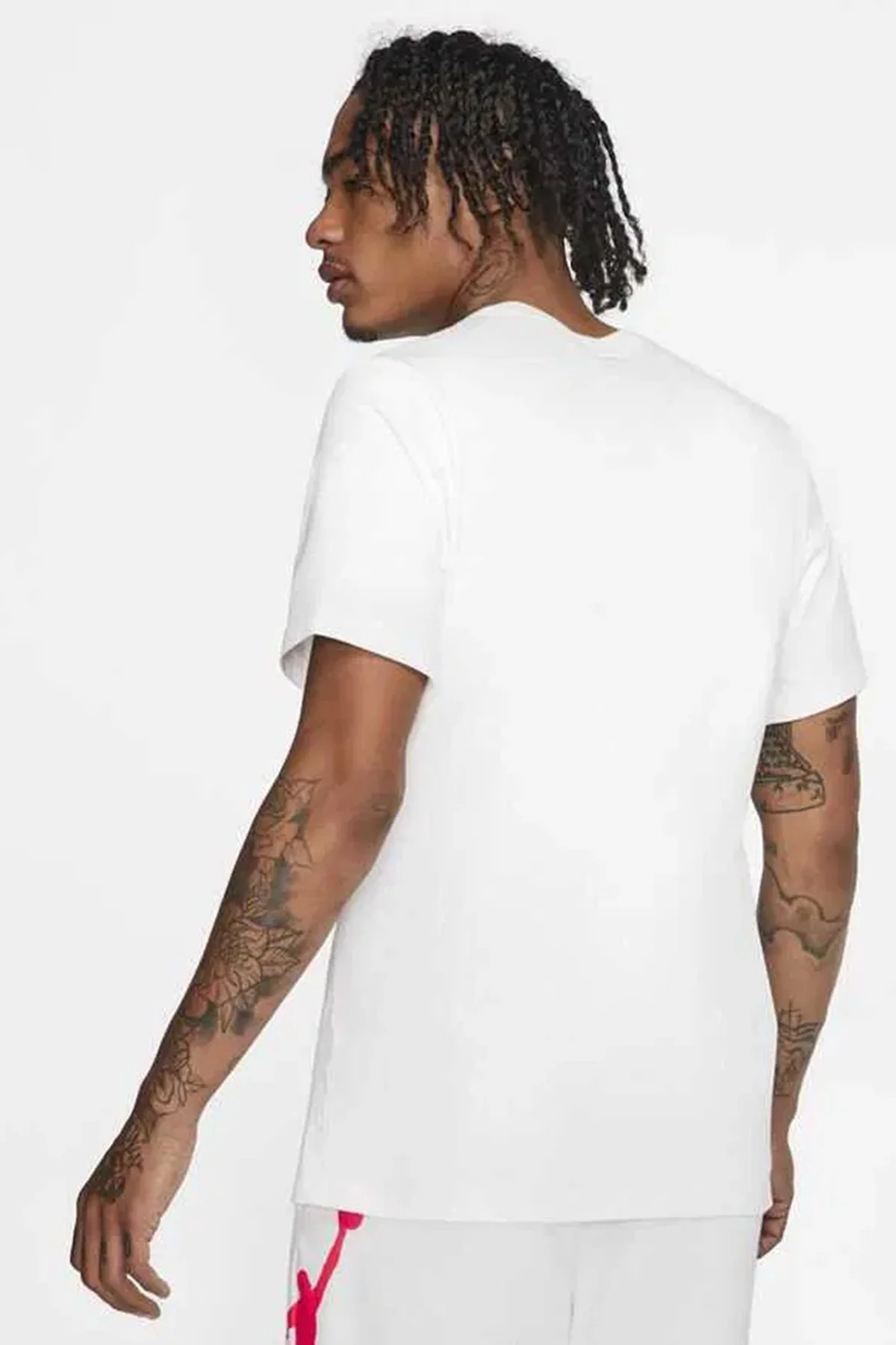 Nike Air Jordan Jumpan Short-Sleeve Crew Grafik Baskılı Erkek Günlük Tişört Beyaz