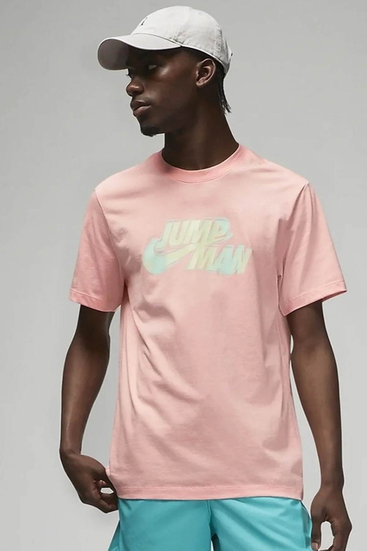 Nike Air Jordan Jumpman SS Crew Mens  Erkek Günlük Tişört Pembe